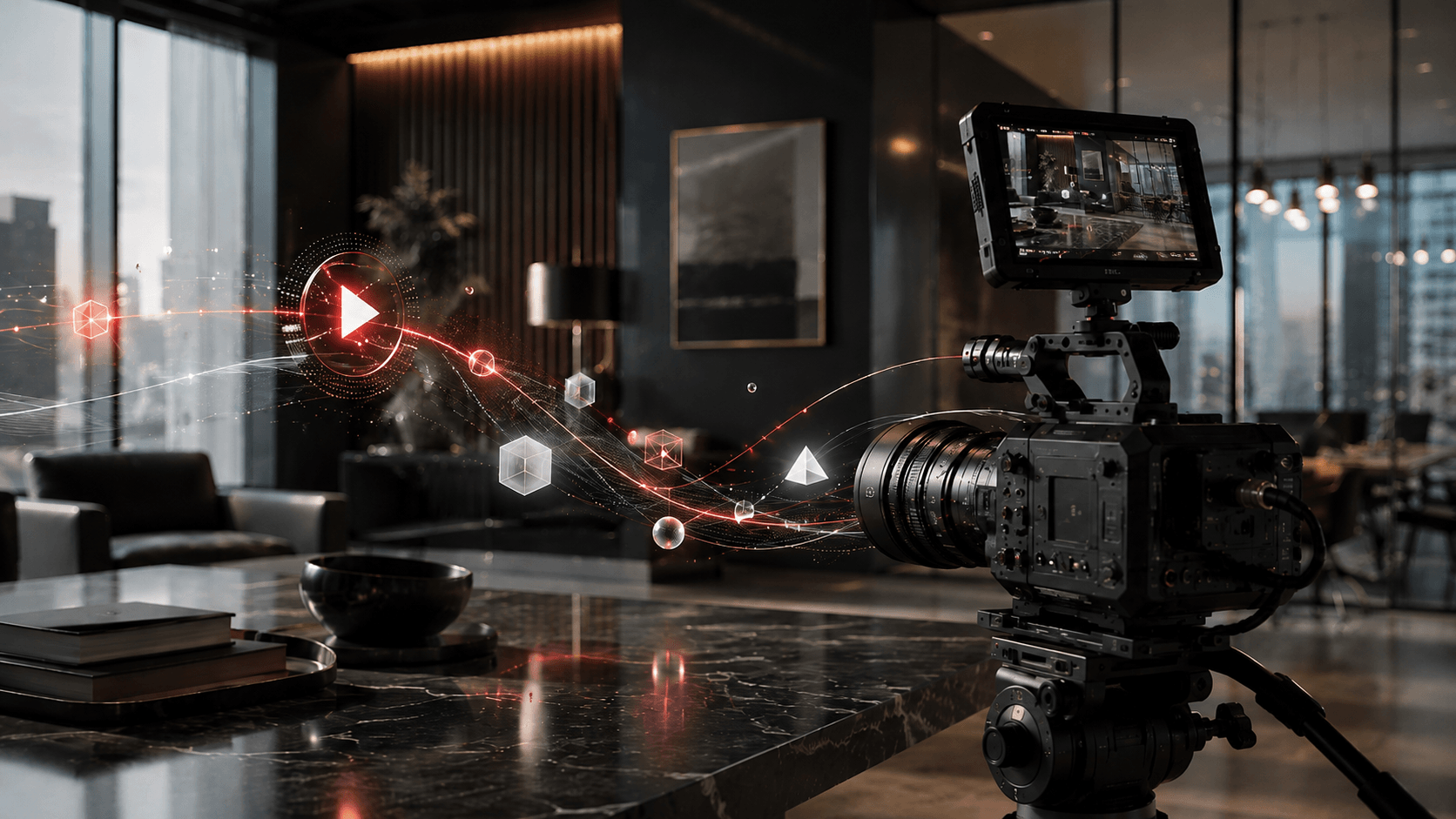 cinema camera filming asset-managers office for keystone media article-best financial services video production companies for asset and wealth managers